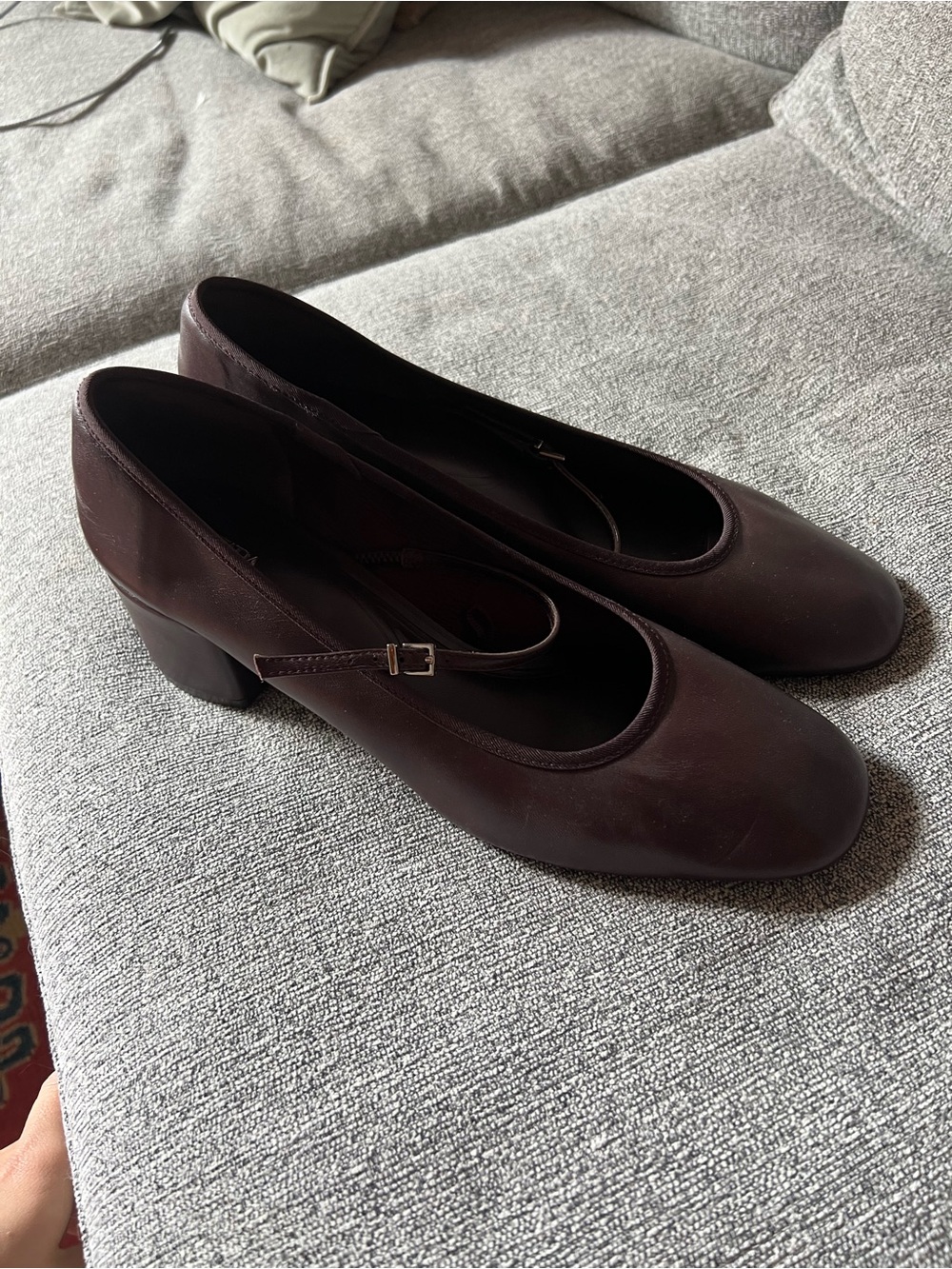 Real leather Mary-Jane Heel